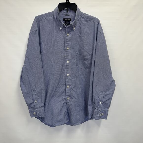 Nautica Button Up Adult XL Mens Multicolor Long Sleeve 100% Cotton Shirt - Picture 1 of 15